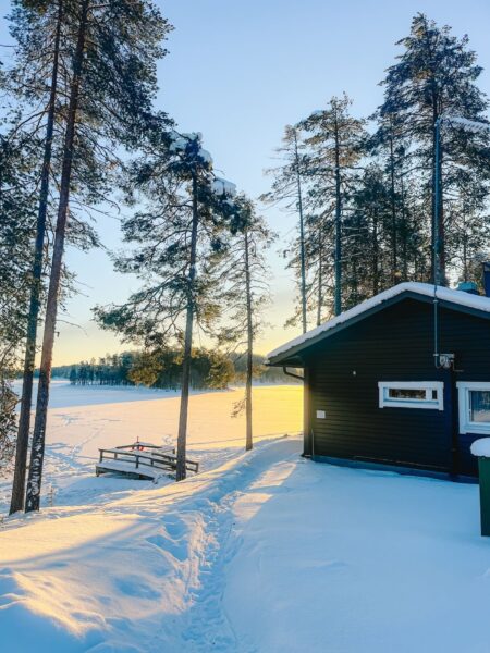 zonsopkomst bij accommodatie Kuusamo