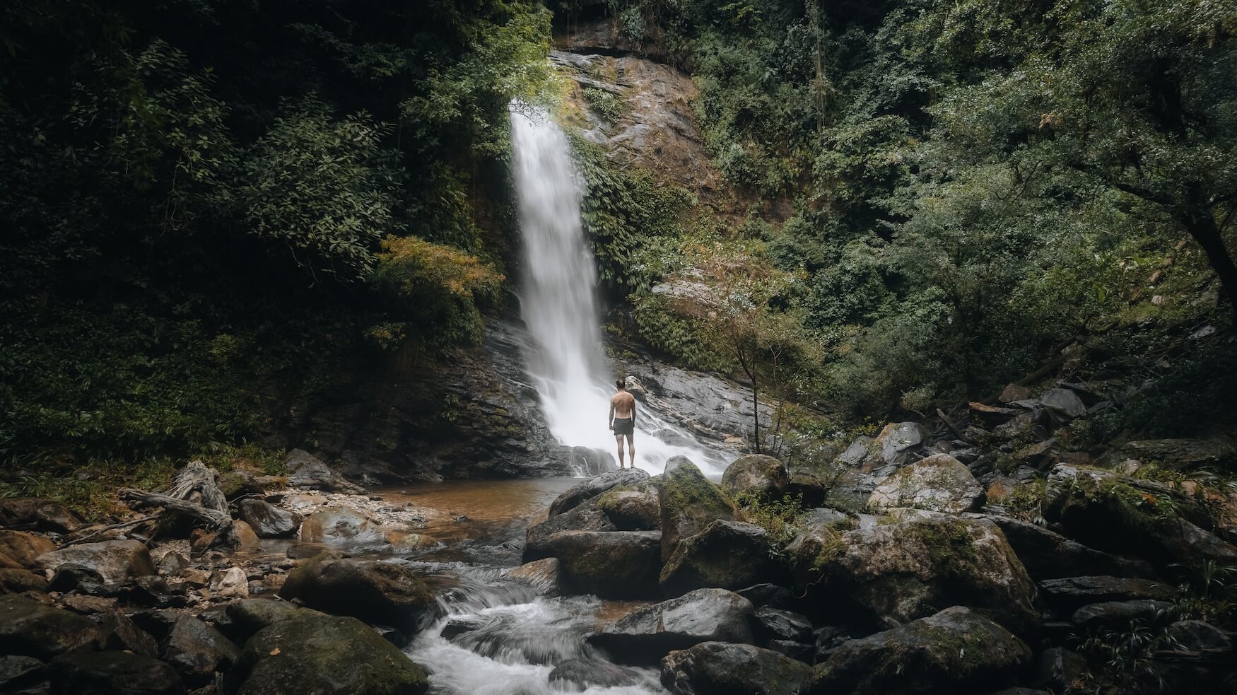 zwemmen in waterval, Ciudad Perdida