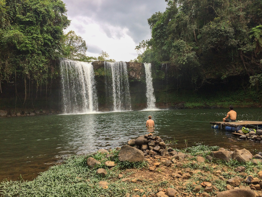 zwemmen watervallen laos